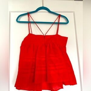 STAUD - THEO TOP | TOMATO / SIZE 6